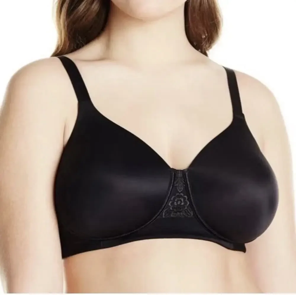 Vanity Fair Women's Black Beauty Back Wire Free Smoothing Bra 44B (71380)